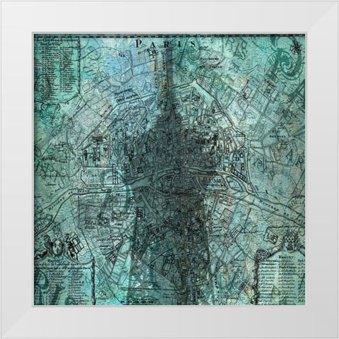 Paris 5 White Modern Wood Framed Art Print by Phillip, Jamie