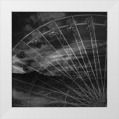 Big Wheel 2 White Modern Wood Framed Art Print by Phillip, Jamie