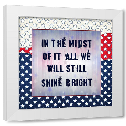 July Fourth White Modern Wood Framed Art Print by Phillip, Jamie