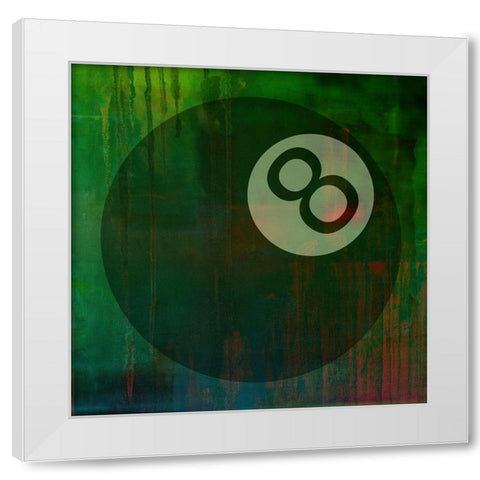 Pools And Billards White Modern Wood Framed Art Print by Phillip, Jamie
