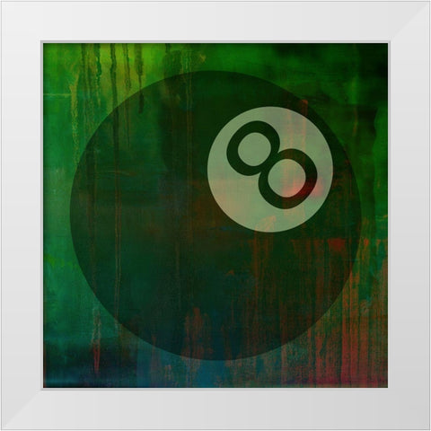 Pools And Billards White Modern Wood Framed Art Print by Phillip, Jamie