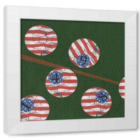 Pools And Billards 2 White Modern Wood Framed Art Print by Phillip, Jamie