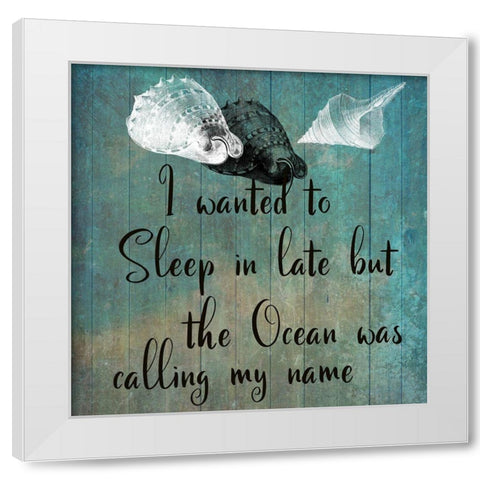 Ocean Voice White Modern Wood Framed Art Print by Phillip, Jamie