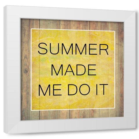 Summer White Modern Wood Framed Art Print by Phillip, Jamie