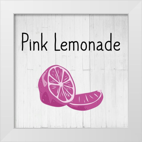 Pink Lemonade White Modern Wood Framed Art Print by Phillip, Jamie