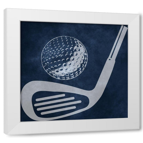 Golf Sports White Modern Wood Framed Art Print by Phillip, Jamie