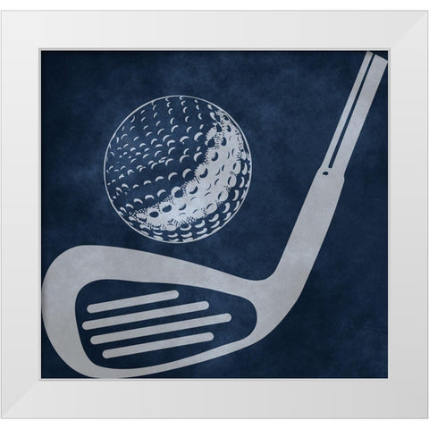 Golf Sports White Modern Wood Framed Art Print by Phillip, Jamie