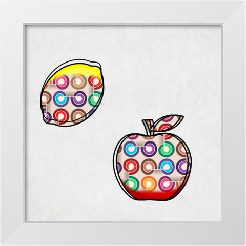 Fruit World White Modern Wood Framed Art Print by Phillip, Jamie