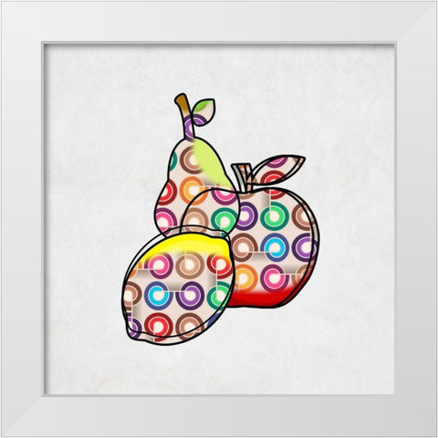 Fruit World 2 White Modern Wood Framed Art Print by Phillip, Jamie