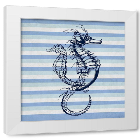 Seahorse 1 White Modern Wood Framed Art Print by Phillip, Jamie