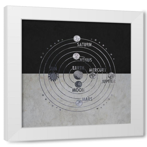 Missing Planet White Modern Wood Framed Art Print by Phillip, Jamie