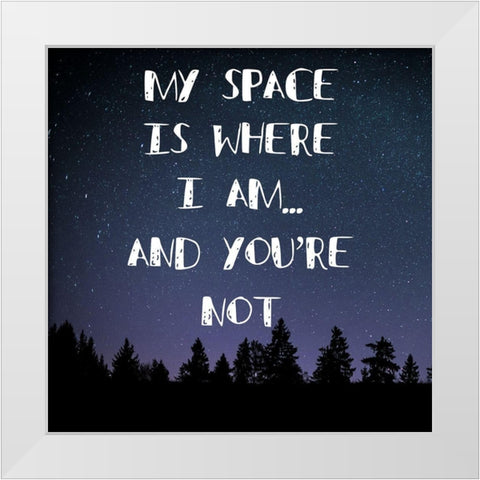 My Space White Modern Wood Framed Art Print by Phillip, Jamie
