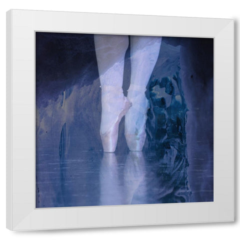 Ballet Dancer 1 White Modern Wood Framed Art Print by Phillip, Jamie