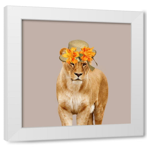 Jungle Queen White Modern Wood Framed Art Print by Phillip, Jamie