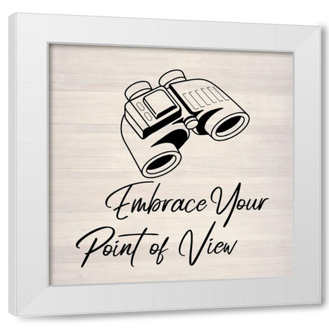 Look White Modern Wood Framed Art Print by Phillip, Jamie