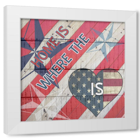 Amrican Heart White Modern Wood Framed Art Print by Phillip, Jamie