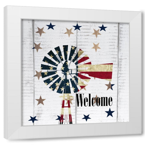 Amrican Wind White Modern Wood Framed Art Print by Phillip, Jamie