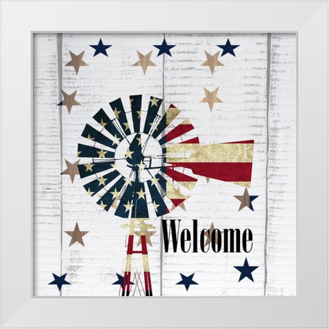 Amrican Wind White Modern Wood Framed Art Print by Phillip, Jamie