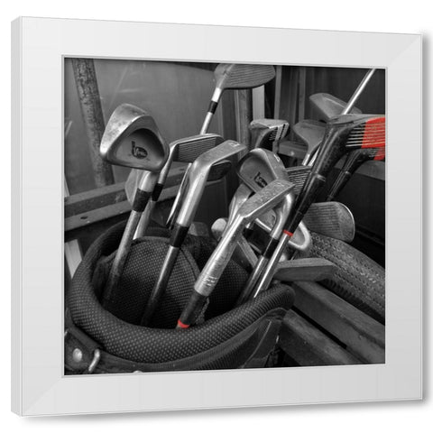 Golf White Modern Wood Framed Art Print by Phillip, Jamie