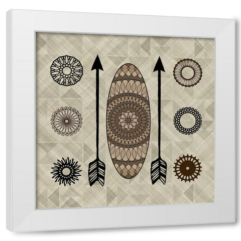 Tribal Moment 1 White Modern Wood Framed Art Print by Phillip, Jamie