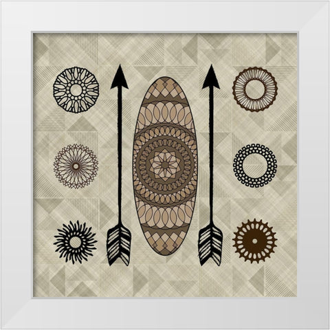 Tribal Moment 1 White Modern Wood Framed Art Print by Phillip, Jamie
