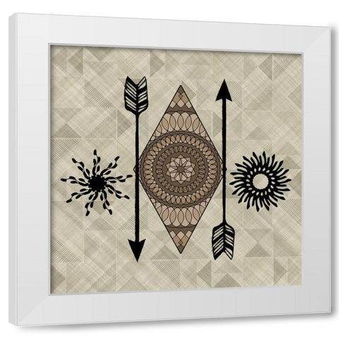 Tribal Moment 2 White Modern Wood Framed Art Print by Phillip, Jamie