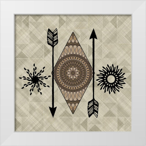 Tribal Moment 2 White Modern Wood Framed Art Print by Phillip, Jamie