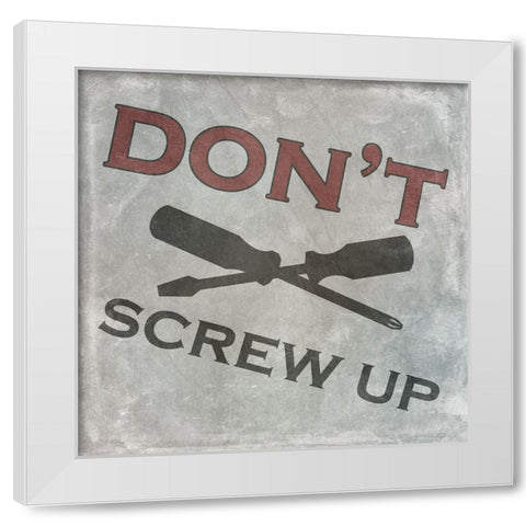 Dont White Modern Wood Framed Art Print by Phillip, Jamie