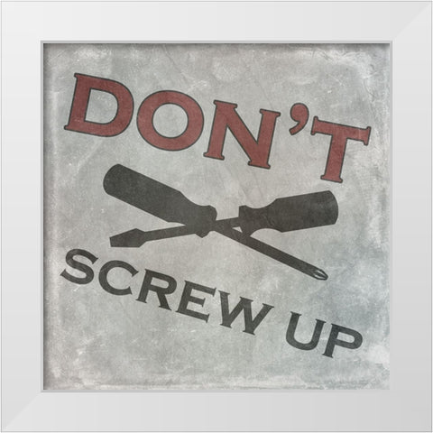 Dont White Modern Wood Framed Art Print by Phillip, Jamie