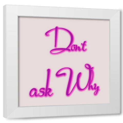 Why White Modern Wood Framed Art Print by Phillip, Jamie