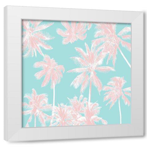 Tropico Turquoise White Modern Wood Framed Art Print by Urban Road