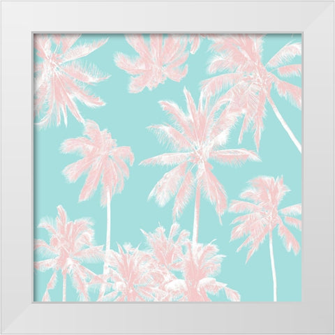 Tropico Turquoise White Modern Wood Framed Art Print by Urban Road