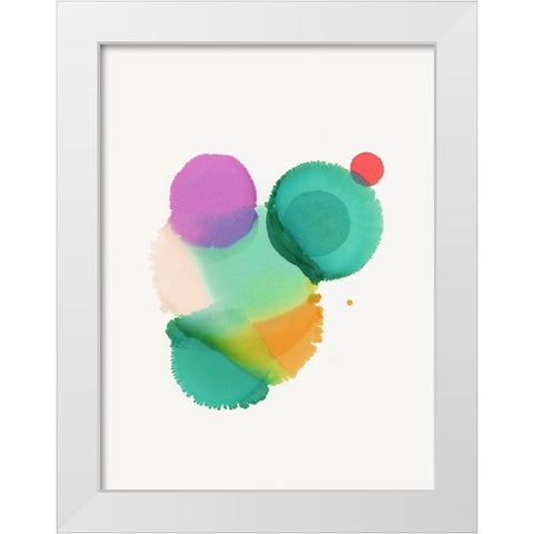 Iris White Modern Wood Framed Art Print by Urban Road