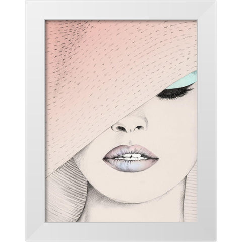 Urbane-Blush White Modern Wood Framed Art Print by Urban Road