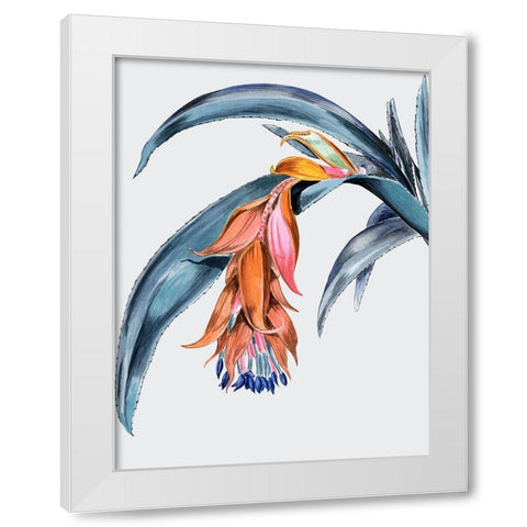 Crimson Bloom White Modern Wood Framed Art Print by Urban Road