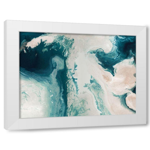 Earth Rise White Modern Wood Framed Art Print by Urban Road