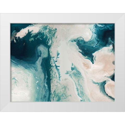 Earth Rise White Modern Wood Framed Art Print by Urban Road