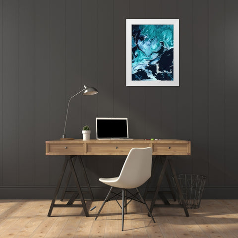 Lunar White Modern Wood Framed Art Print by Urban Road