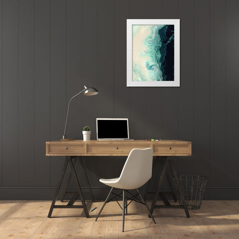 Seaquake White Modern Wood Framed Art Print by Urban Road