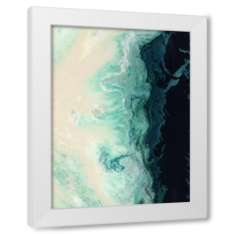 Seaquake White Modern Wood Framed Art Print by Urban Road