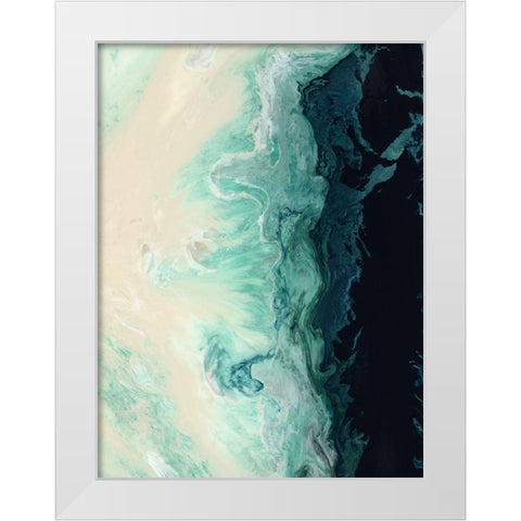 Seaquake White Modern Wood Framed Art Print by Urban Road