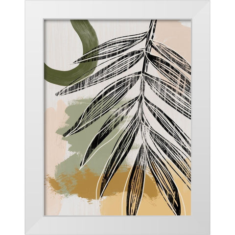 Palmier II  White Modern Wood Framed Art Print by Urban Road