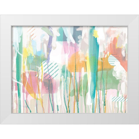 Spring Rain White Modern Wood Framed Art Print by Urban Road