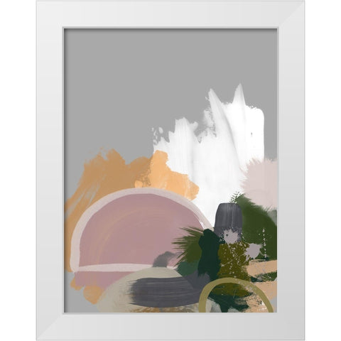 Half Moon Art Print White Modern Wood Framed Art Print by Urban Road
