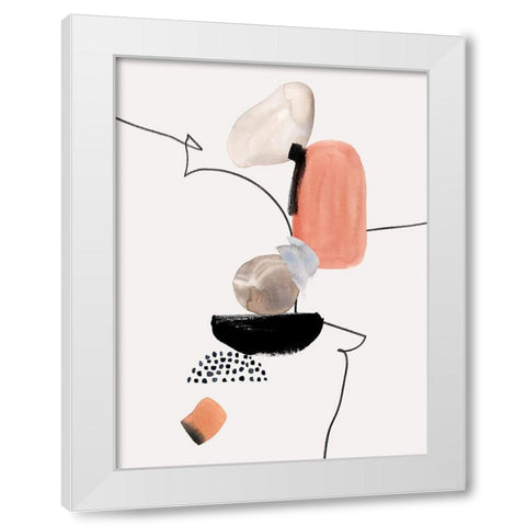 Down the Line II White Modern Wood Framed Art Print by Urban Road