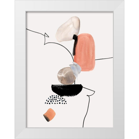 Down the Line II White Modern Wood Framed Art Print by Urban Road