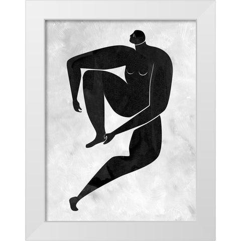 Lydia Cut-Out I White Modern Wood Framed Art Print by Urban Road