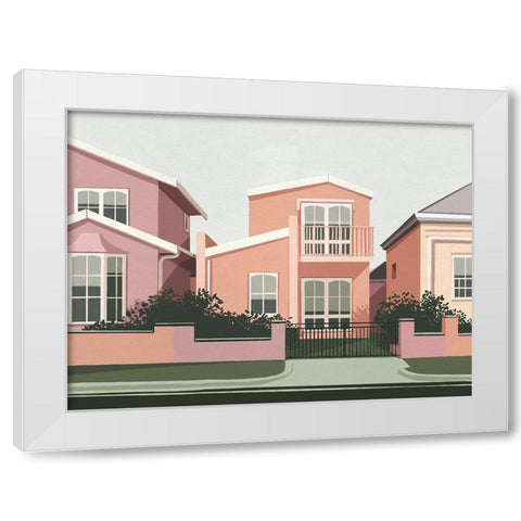 Toorak White Modern Wood Framed Art Print by Urban Road
