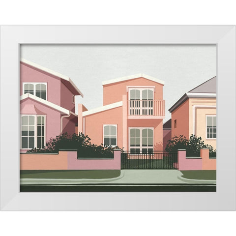 Toorak White Modern Wood Framed Art Print by Urban Road