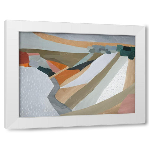 Glass House Mountains White Modern Wood Framed Art Print by Urban Road